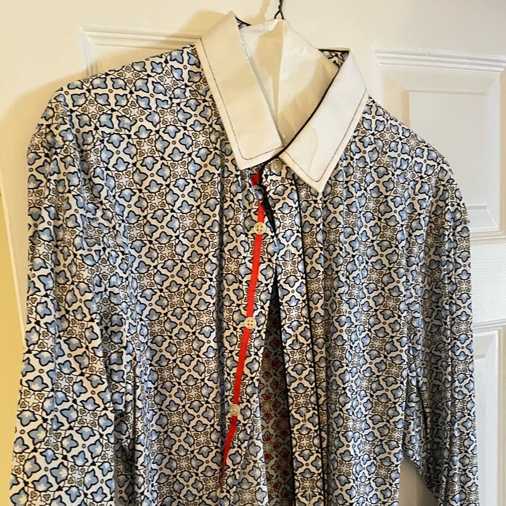 Robert Graham Flip Cuff Embroidered Dress Shirt